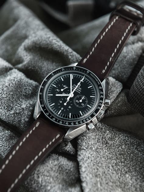 mens omega watch strap|omega speedmaster professional leather strap.